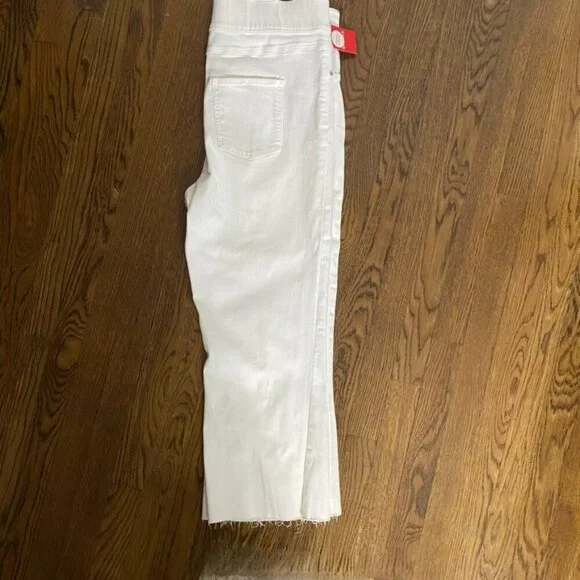 Spanx Cropped flare white pants size 2X women's wide elastic waist NWT - Picture 3 of 9